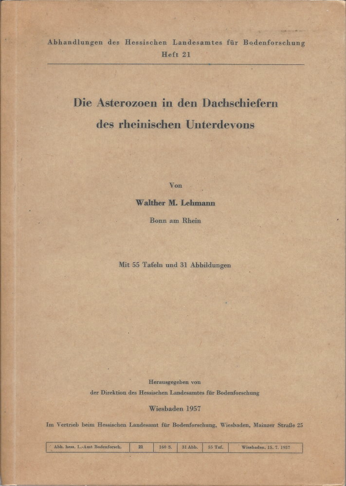 Lehmann_Die Asterozoen in den Dachschiefern des rheinischen Unterdevons